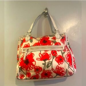 🗣‼️LAST CHANCE, ⏬️ $‼️COACH Poppy Floral Flower Hallie East West Glam Tote Bag